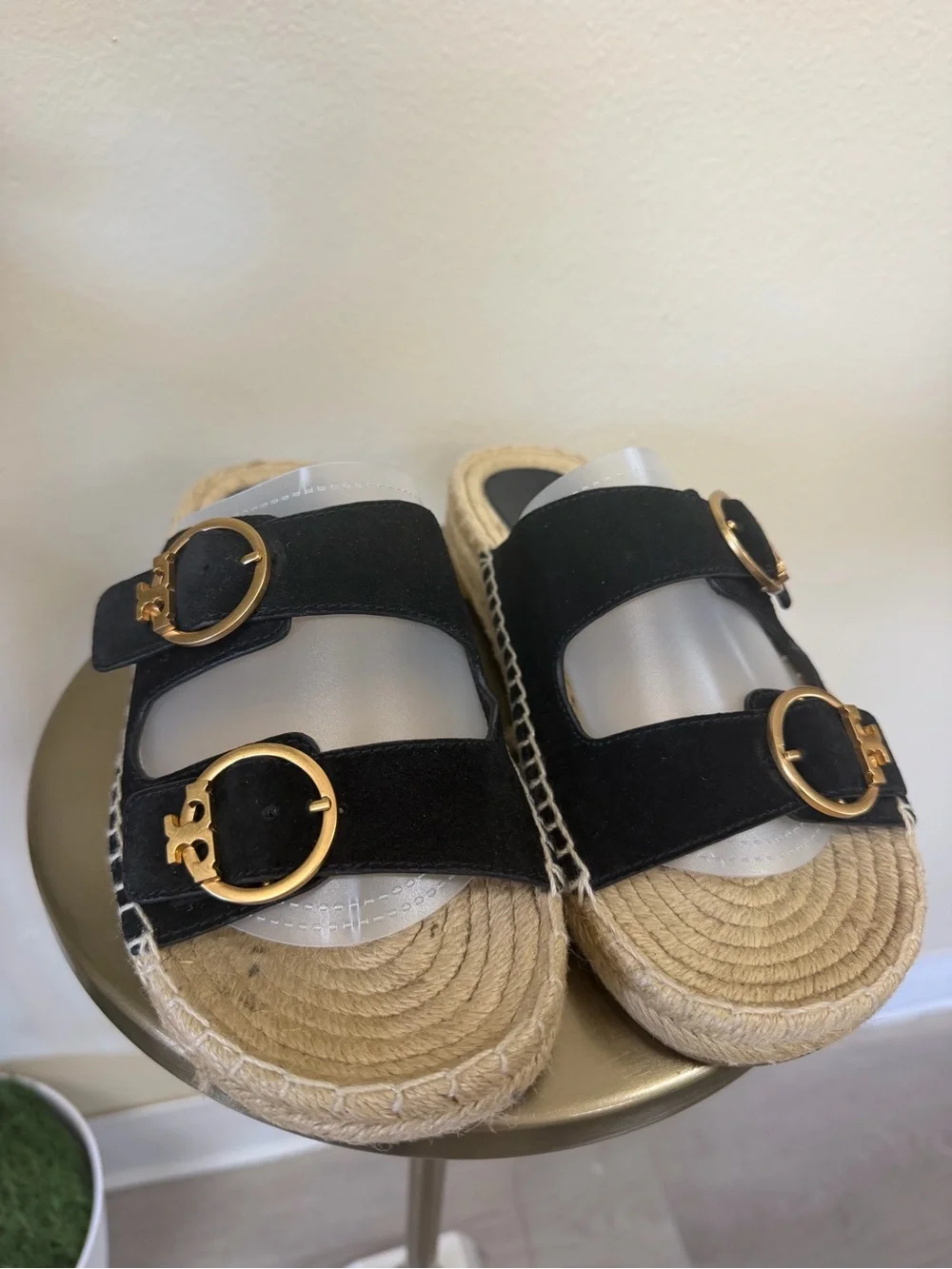 Tory Burch Selby Suede Two-Band Espadrille Size 7